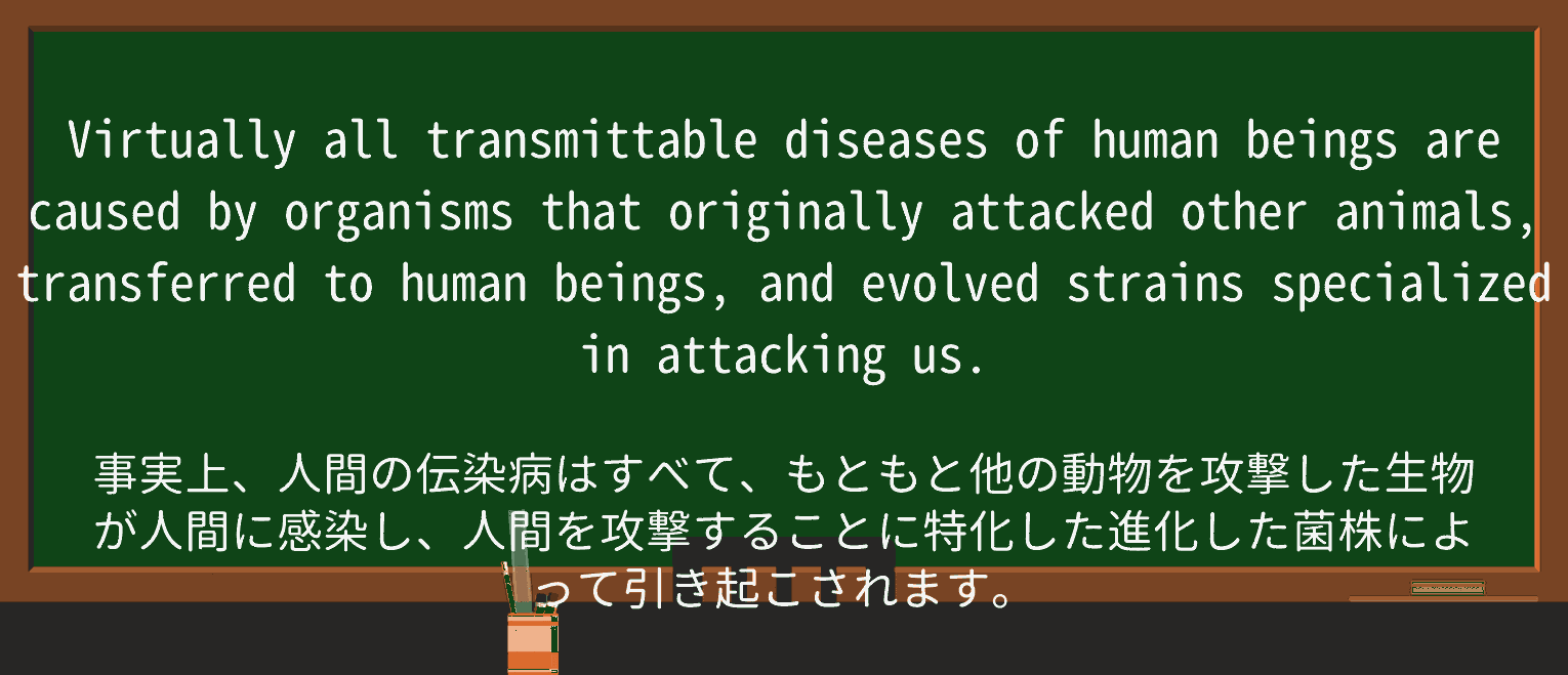 【英単語】transmittableを徹底解説!意味、使い方、例文、読み方 ・例文2