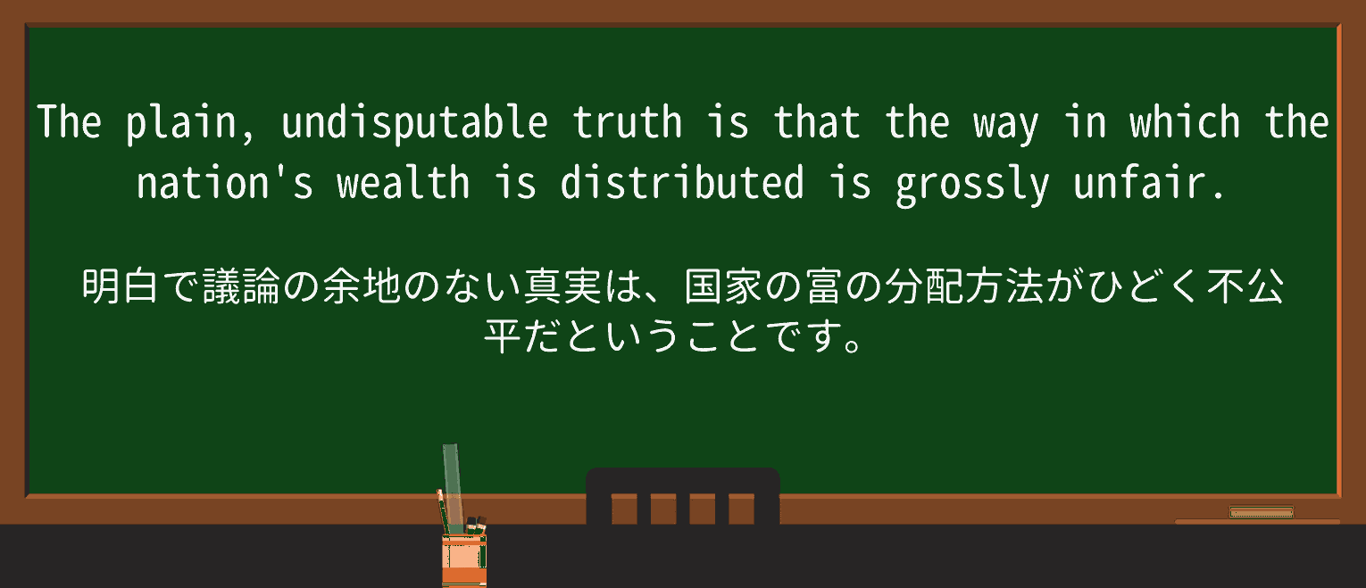 【英単語】undisputableを徹底解説!意味、使い方、例文、読み方 ・例文4
