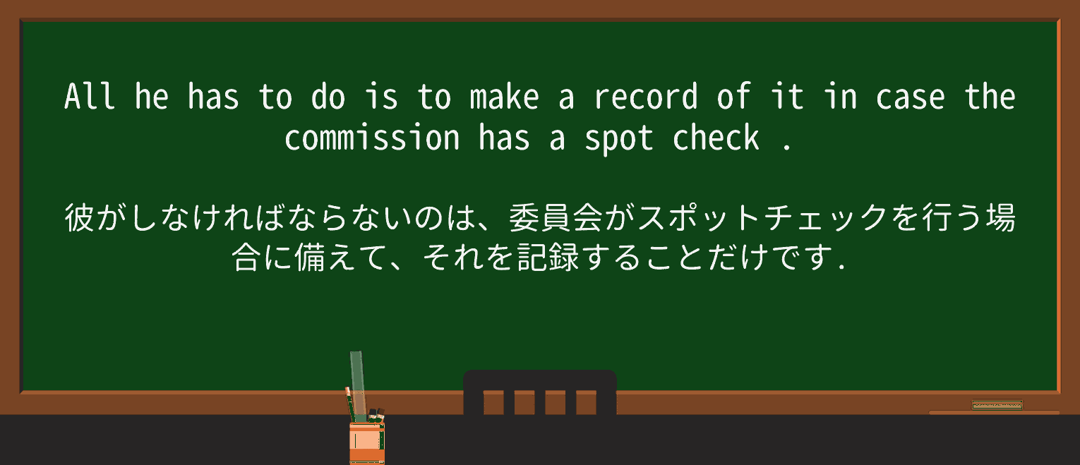 【英単語】spot-checkを徹底解説!意味、使い方、例文、読み方 ・例文3