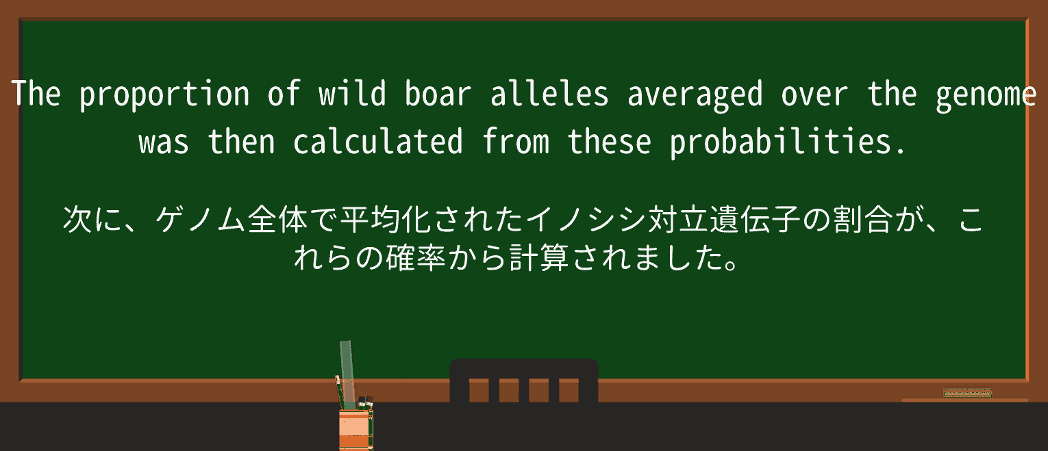 【英単語】wild-boarを徹底解説!意味、使い方、例文、読み方 ・例文2