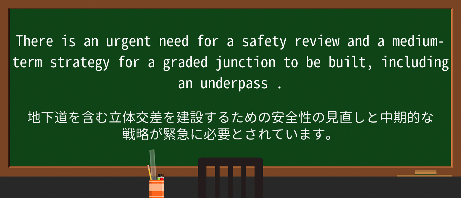 【英単語】underpassを徹底解説!意味、使い方、例文、読み方 ・例文3