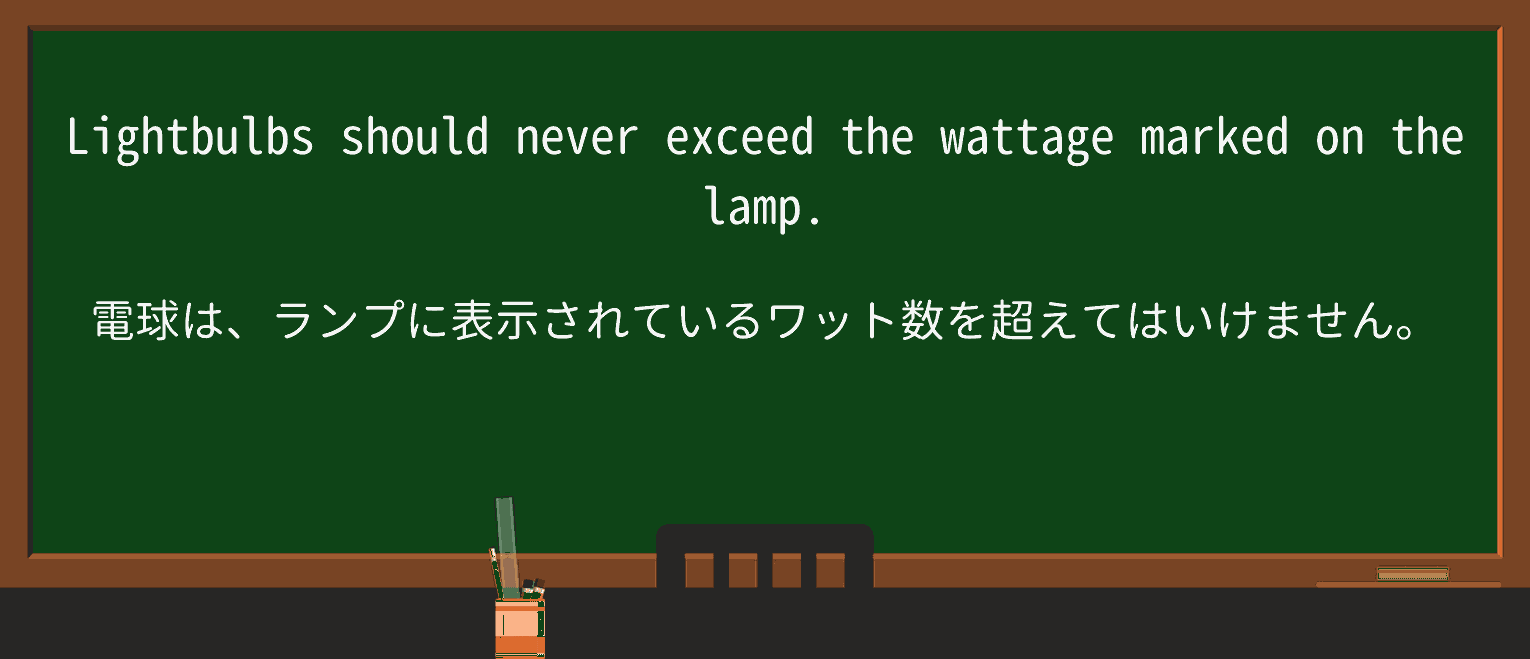 【英単語】wattageを徹底解説!意味、使い方、例文、読み方 ・例文1