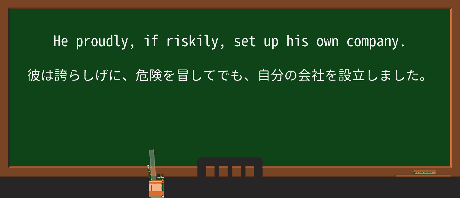 【英単語】riskilyを徹底解説!意味、使い方、例文、読み方 ・例文1