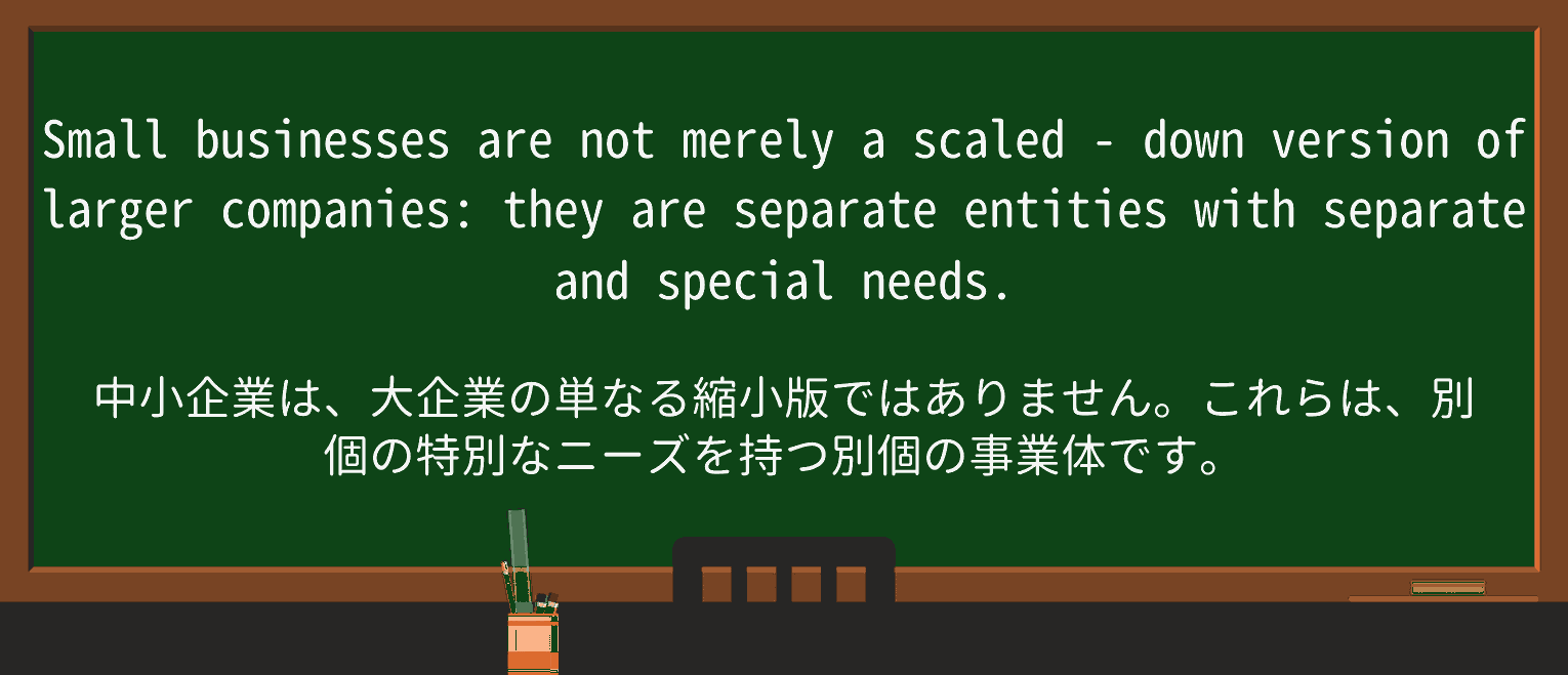 【英単語】scaled-downを徹底解説!意味、使い方、例文、読み方 ・例文2