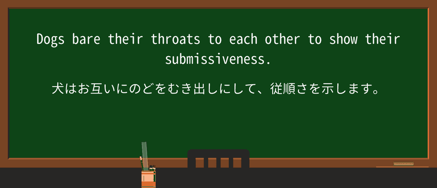 【英単語】submissivenessを徹底解説!意味、使い方、例文、読み方 ・例文1
