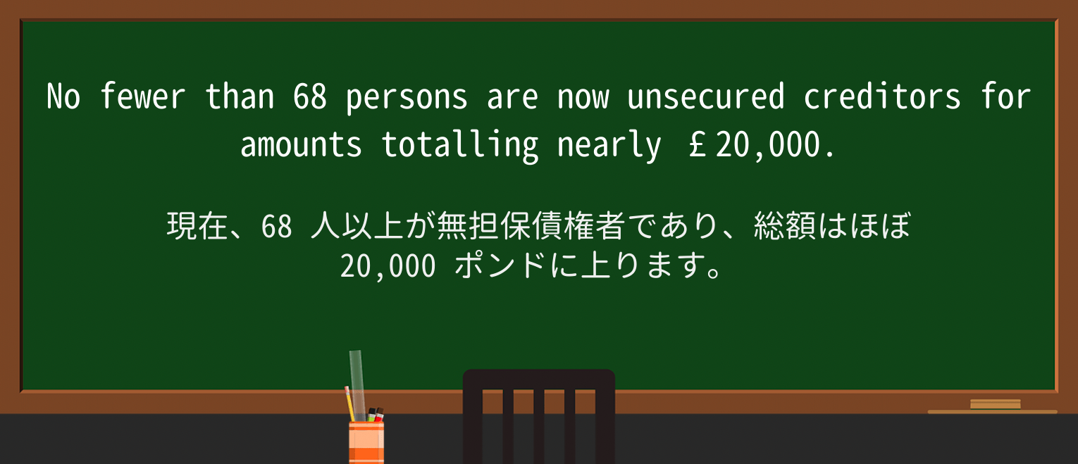 【英単語】unsecuredを徹底解説!意味、使い方、例文、読み方 ・例文3