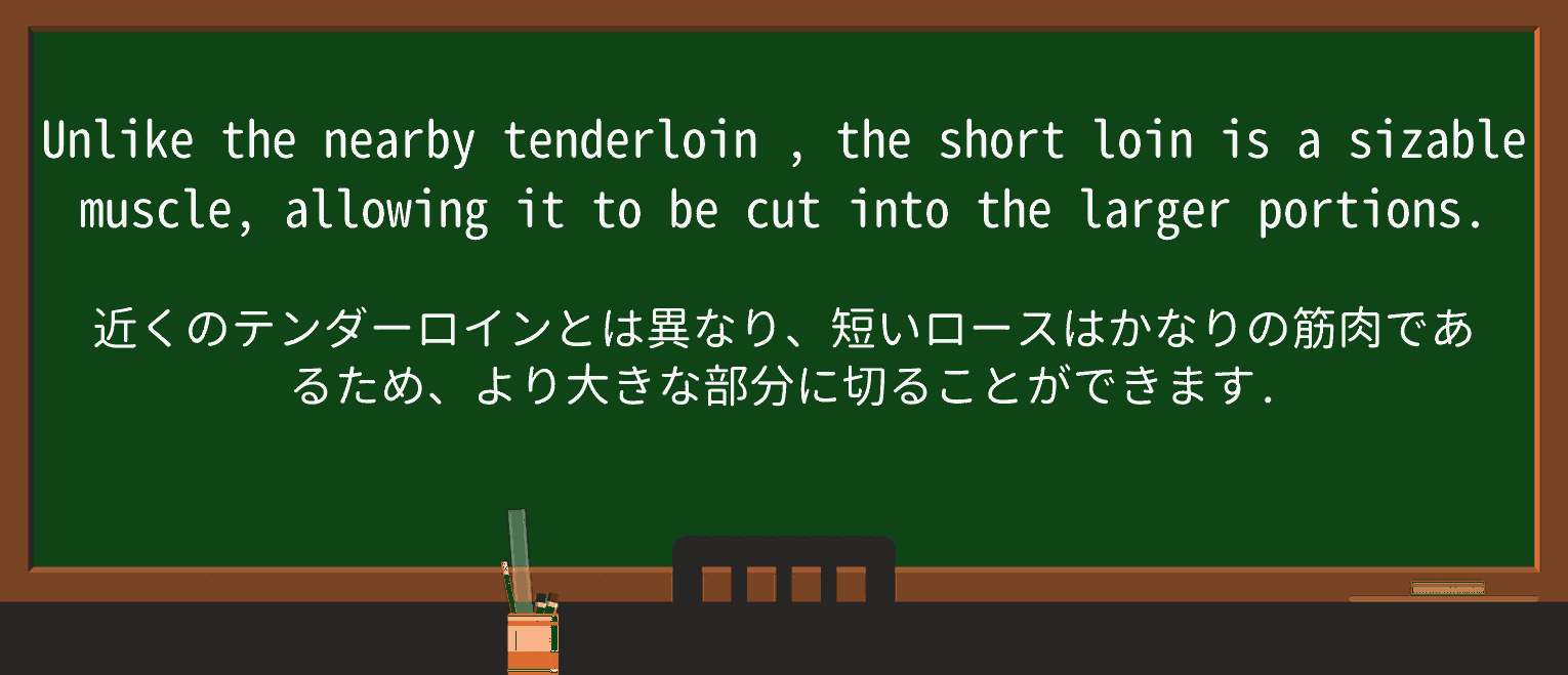 【英単語】tenderloinを徹底解説!意味、使い方、例文、読み方 ・例文2