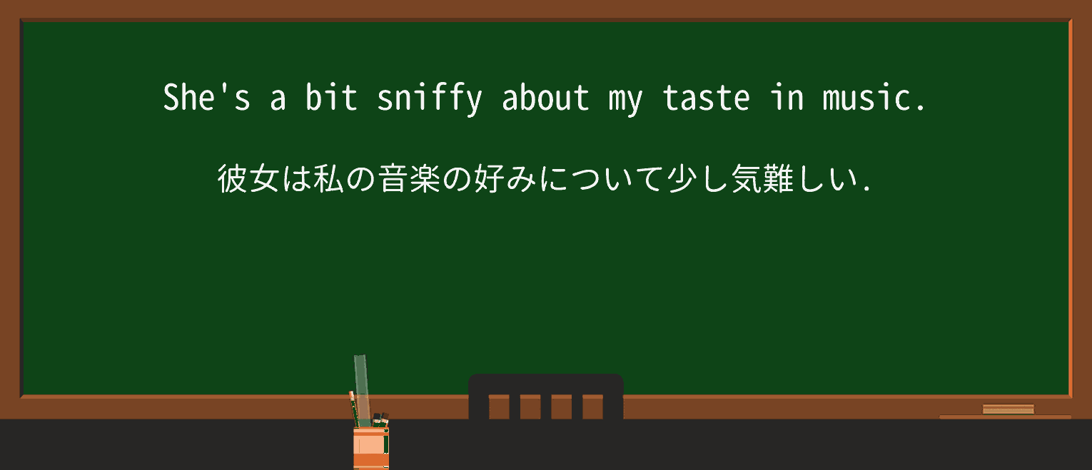 【英単語】sniffyを徹底解説!意味、使い方、例文、読み方 ・例文1