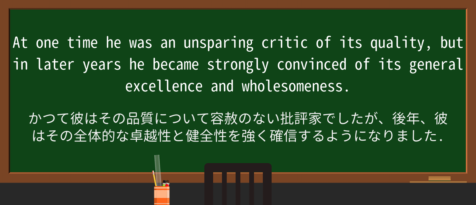 【英単語】unsparingを徹底解説!意味、使い方、例文、読み方 ・例文3