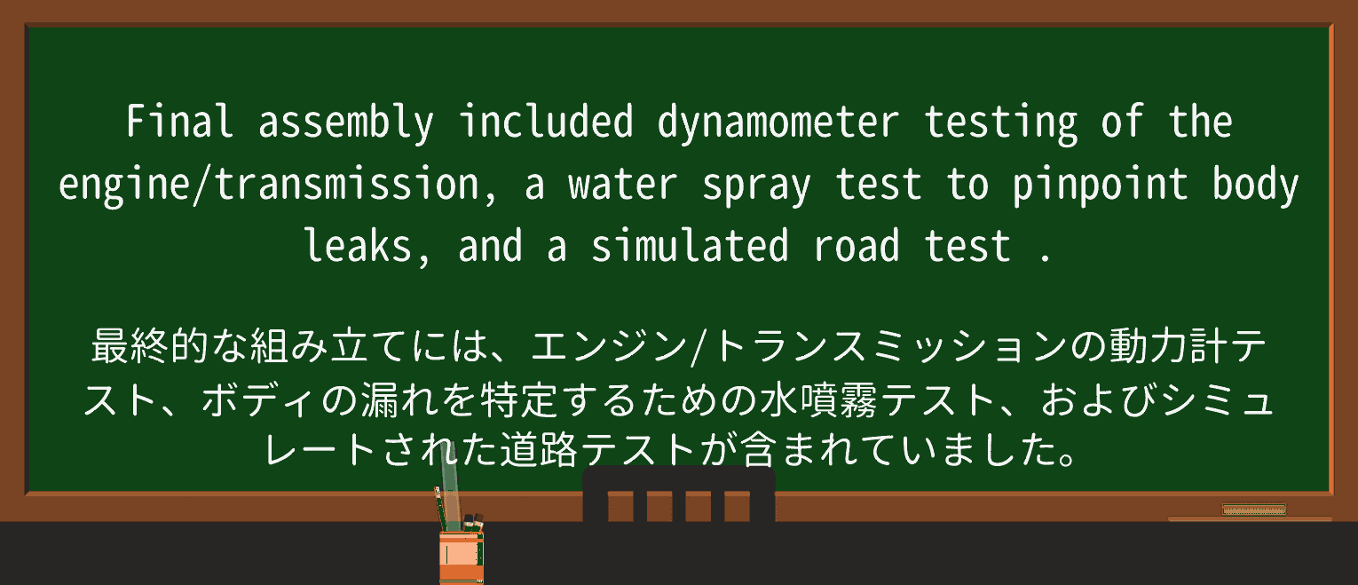 【英単語】road-testを徹底解説!意味、使い方、例文、読み方 ・例文3