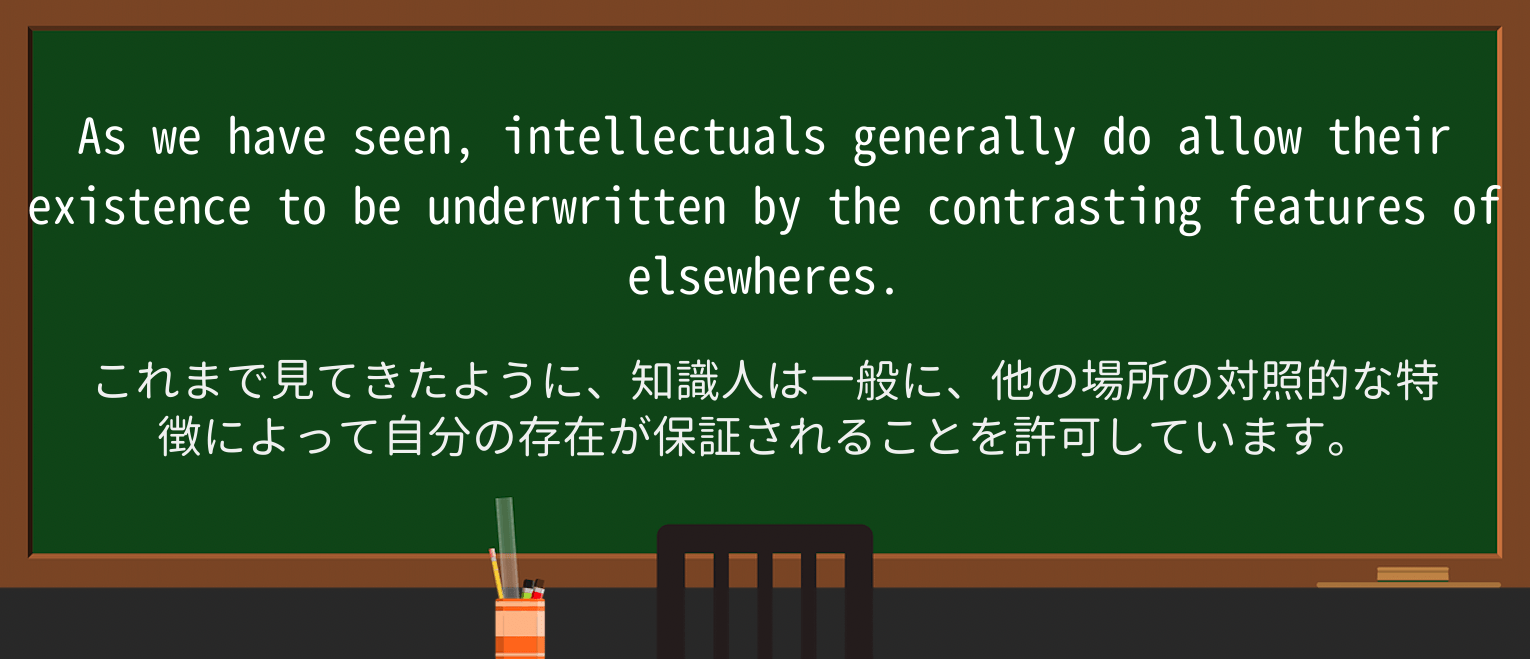 【英単語】underwriteを徹底解説!意味、使い方、例文、読み方 ・例文1