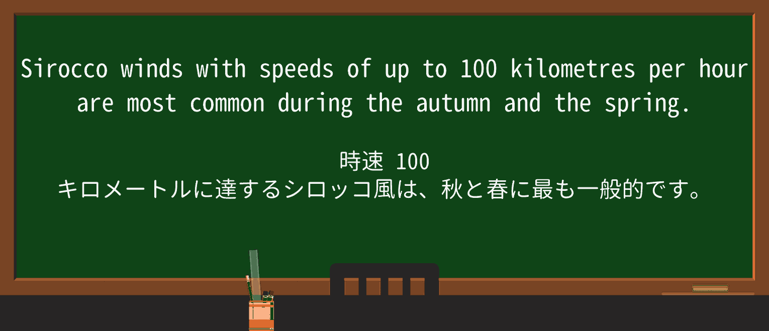 【英単語】siroccoを徹底解説!意味、使い方、例文、読み方 ・例文1