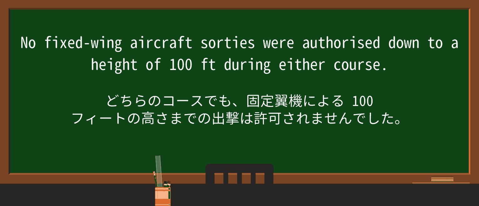 【英単語】sortieを徹底解説!意味、使い方、例文、読み方 ・例文4