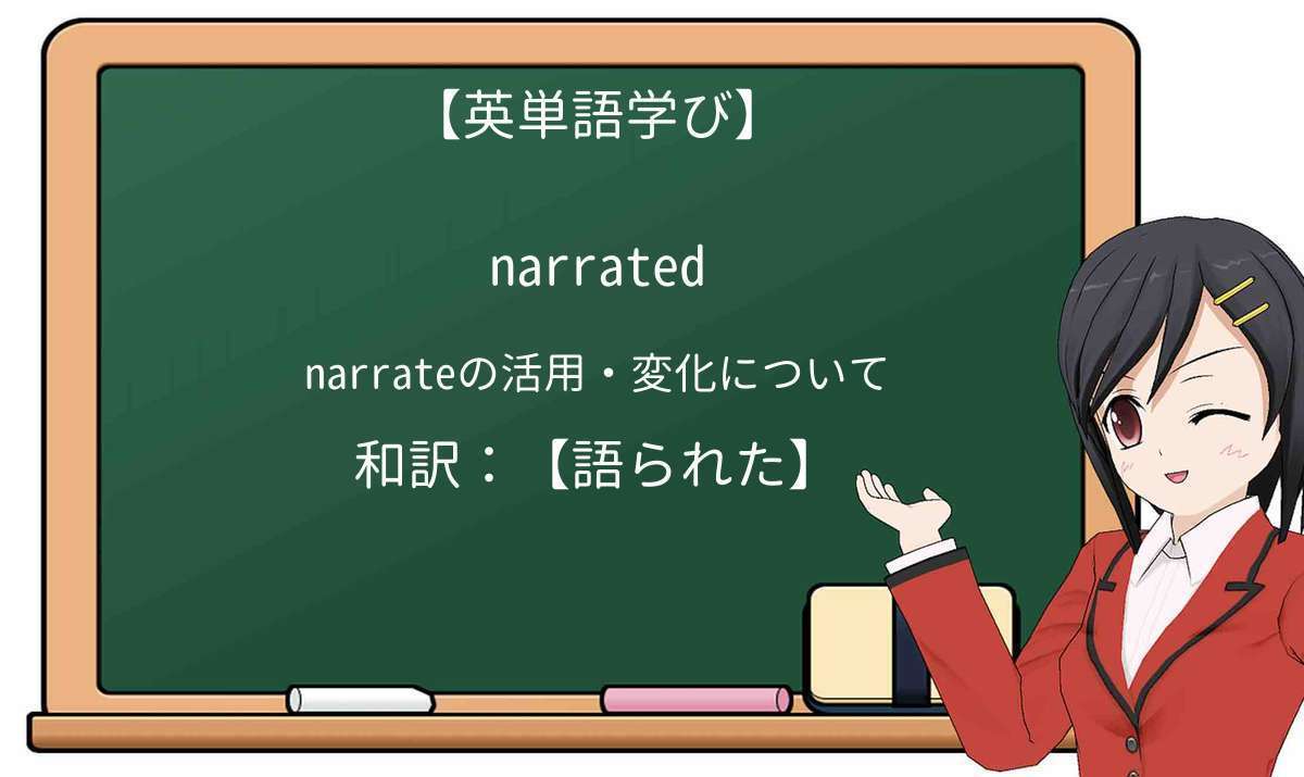 【英単語】narratedを徹底解説!意味、使い方、例文、読み方