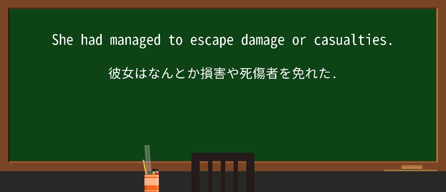 【英単語】escape damageを徹底解説！意味、使い方、例文、読み方