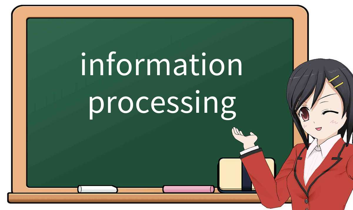 【英语单词】彻底解释“information-processing”! 含义、用法、例句、如何记忆
