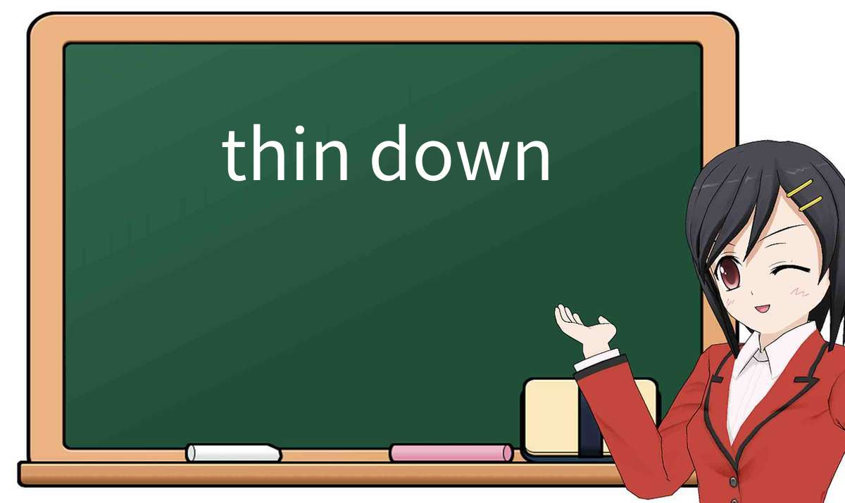 【英语单词】彻底解释“thin-down”! 含义、用法、例句、如何记忆