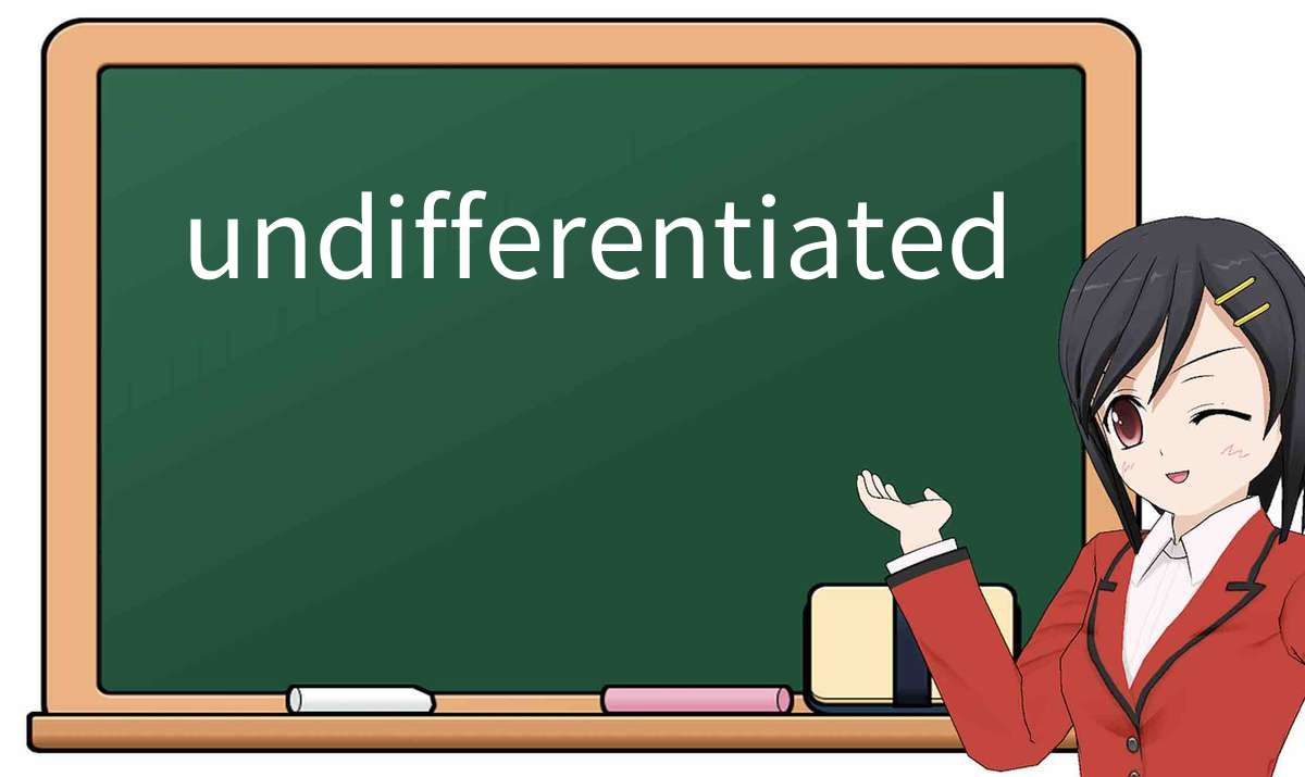 【英语单词】彻底解释“undifferentiated”! 含义、用法、例句、如何记忆