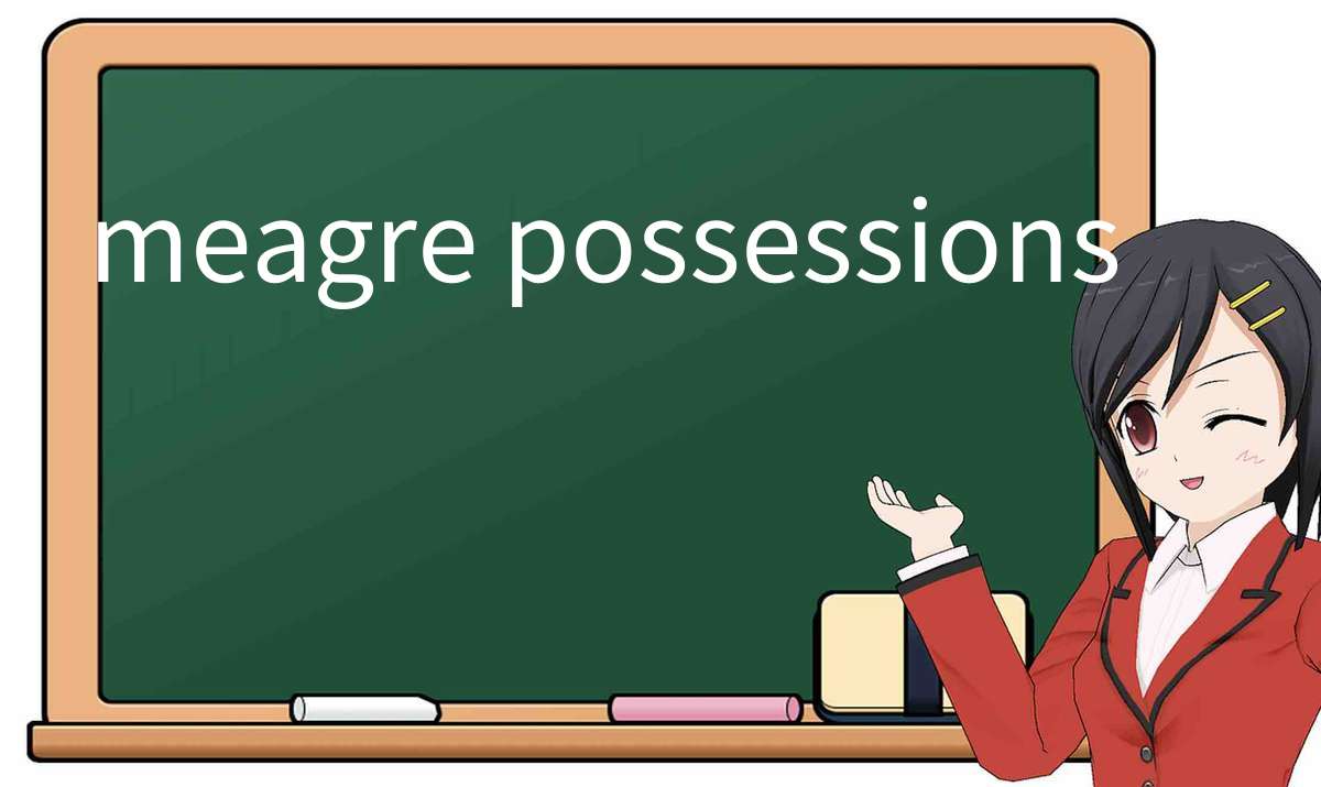 【英语单词】彻底解释“meagre possessions”！ 含义、用法、例句、如何记忆